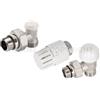 Tiemme Kit Tiemme Valvola Detentore Testa Termostatica a Squadra da 3/8 - 3300145