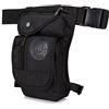 Xieben Nylon Drop Leg Bag per Uomo Donna Moto Bike Hip Bum Cintura Vita Marsupio Viaggio Outdoor Campeggio Tactical Escursioni Ciclismo Crossbody Shoulder Pouch Nero