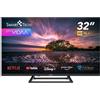 Smart Tech Smart TV 32 Pollici HD Ready Display LED Sistema VIDAA Nero 32HV10V3