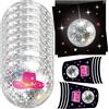 HGSHUO Stoviglie per Feste Discoteca Compleanno Decorazioni Stoviglie per Compleanno 80 Anni 90 Anni Bicchieri di Carta Piatti Tovaglioli Forniture per Feste Cowboy