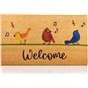 AMARU DOOR MATS Zerbino Uccelli Che Cantano Fibra di Cocco - 70x40cm-Zerbino Ingresso Casa con Superficie Antiscivolo in PVC e Fibra Cocco-Per Corridoi,Porte Esterne-Accessori per la Casa-Design Minimalista Originale