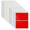 YIKIADA 10 colori rettangolari, 75 x 50 mm, etichette colorate, autoadesive, colorate, scrivibili, per magazzino, ufficio, 40 pezzi