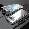 Colala Cover Samsung Galaxy Note 9,Magnetica Custodia[Cornice Metallica][Doppio Vetro Temperato] Adsorbimento Magnetico 360 Gradi Full Body Trasparente Vetro Temperato,per Galaxy Note 9 Cassa - Argento