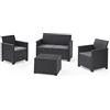 Keter Emma Lounge Set, Mobili da giardino, Grafite