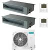 Hisense Climatizzatore Condizionatore Hisense Canalizzabile R32 Dual Split Inverter 18000 + 18000 BTU con U.E. 4AMW81U4RJC Classe A++/A+