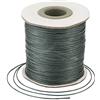 Craftdady Corda rotonda in poliestere cerato, 160 metri, 0,5 mm, per la produzione di gioielli e accessori macramè, grigio