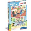 Clementoni - 24813 - Supercolor Puzzle - Bluey - 2x60 Pezzi (Include 2 Puzzle Da 60 Pezzi) - Puzzle Bambini 4 Anni, Puzzle Cartoni Animati, Made In Italy