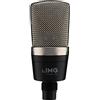 IMG STAGELINE ECMS-60 - Microfono a condensatore a membrana grande, microfono vocale e strumenti, per uso professionale, con supporto per microfono, vite adattatore e custodia in pelle, colore: