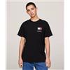 Tommy Jeans T-Shirt Essential con Logo Slim Fit Nera Uomo