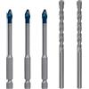 Bosch 5x Set di punte EXPERT HEX-9 Hard Ceramic (per Piastrelle dure, Piastrelle morbide, Ø 6 mm, Professional Accessorio Trapano, Trapano/avvitatori rotanti)