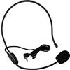 LetCart Microfono montato sulla testa, Microfono a filo da 3,5 mm con microfono montato sulla testa, altoparlante amplificatore vocale, braccio flessibile a filo per insegnanti, oratori, allenatori
