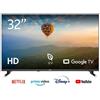 Nokia Smart TV 32" HD DLED 1366x768 Pixel DVBT2/C/S2 Google TV Nero HN32GE320C