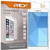 REY Pack 3X Pellicola salvaschermo per XIAOMI REDMI Note 4X, Pellicole salvaschermo Vetro Temperato 9H+, qualità Premium