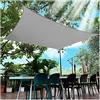 CelinaSun tenda parasole a vela protezione solare giardino balcone HDPE polietilene traspirante rettangolare 2,5 x 3,5 m grigio chiaro