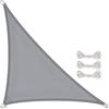 CelinaSun tenda parasole a vela giardino balcone PES poliestere idrorepellente triangolare 3 x 3 x 4,25 m grigio chiaro