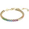 Swarovski 5685691 Braccialetto Matrix Taglio tondo Multicolore Oro