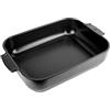 PEUGEOT - Pirofila rettangolare in ceramica - 40 cm (manici inclusi) x 25,7 x 7,5 cm - Capacità: 5,2 L - 8-10 porzioni - Garanzia 10 anni - Made in France - Colore nero satinato