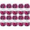 Gründl Colore Lana per infeltrire, (Certificato Oeko-Tex ®, 100% Lana Vergine per infeltrire, 50 g / 50 m, Misura dell'ago: 8-9, 10 gomitoli á 50 g), Viola-Bordeaux-Antracite Multicolore