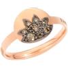 DODO Anello moon & sun in oro rosa 9kt e diamanti