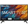 Hisense Smart TV 32 Polli HD Ready LED HDR10 con Sistema Smart VidaaOS Nero 32A4