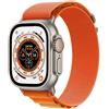 Apple Watch Ultra (GPS + Cellular) Cassa 49 mm in titanio con Alpine Loop arancione - Small