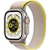 Apple Watch Ultra (GPS + Cellular) Cassa 49 mm in titanio con Trail Loop giallo/beige - S/M