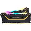 Corsair VENGEANCE RGB PRO Kit di memoria C16 32 GB (2 x 16 GB) DRAM DDR4 a 3200 MHz TUF Gaming Edition — Nero