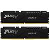 Kingston FURY Beast - DDR5 - pakket - 32 GB: 2 x 16 GB - DIMM 288-PIN - 5600 MHz / PC5-44800 - CL40 - 1.25 V - niet-gebufferd - on-die ECC - Nero (KF5