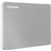 Toshiba Canvio Flex 4TB | Hard disk esterno portatile USB-C, USB 3.0, argento per PC, Mac e tablet