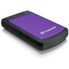 Transcend StoreJet 25H3 2.5 inch portable HDD 1TBUSB 3.0 Shockproof Biancoh Dark grey silicon cover and purple cover one touch Auto-Backup button (TS1