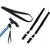 KAPSING Confezione da 2 Cinturini da Polso per Bastoni da Passeggio, Cinturino da Polso per Bastoni da Passeggio, Accessori per Stampelle da Trekking (Nero)