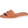 CAPRICE Ciabatte da donna in pelle con plantare, Arancione (Orange Suede), 38 EU