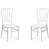LIBEROSHOPPING Sedia per interni esterni Bianco - impilabile NAPOLEONE 2 sedie