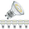 EACLL Lampadine LED GU10 4.8W Equivalente a Alogena 75W, Pacco da 10, 585lm 4000K Luce Bianco Neutro, Faretti AC 230V senza Sfarfallio, Angolo a Fascio 120° Spot, Non Dimmerabile Lampade Riflettore