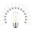 Svater E27 LED Lampadina, S14 Lampadine Led L1W (Equivalenti a 10W), Plastica 2700K Bianca Calda 80Lm Dimmerabile IP65 Impermeabili Lampadine per Esterno Interno 15Pcs