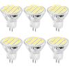 AVCXEC MR11 GU4 LED 3W Bianco Caldo 3200K, 450LM, 6 pcs Riflettore Lampadine, Sostituzione per Lampadine Alogene 20-25W Lampadine a Incandescenza, Lampadine LED GU4 MR11 Lampadina Spot, AC DC 12V-24V