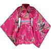 Generic Kimono corto sexy da donna, per adulti, con stampa di Yukata giapponese, abito con cintura, 27# Rosa, Etichettalia unica