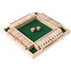 POFET Wood Deluxe 4 lati 10 numeri Shut The Box Dadi Gioco da tavolo per bambini Adulti Set di giochi tradizionali in legno di strategia