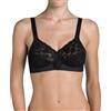 Leo Corsetteria Reggiseno Triumph Senza Ferretto Classico Pizzo Taglie Grandi Delicate Doreen N Tg.7 Coppa F Nero 0004