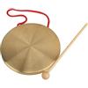 Yibuy 15.5cm Strumenti Ottone Piatti di Rame Opera Gong con Rotondo Giocare Hammer