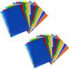 WWYSSZ 24 Fogli Divisori per Raccoglitori Ad Anelli A4 Colorati per Quaderni Separatore Separatori a Colori Raccoglitore in Plastica, Size 2/3/4/11 Fori Punch, per Scuola O Ufficio, 22,5 x 29,7 cm