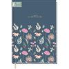 Häfft® Trendstuff Taccuino A5 a quadretti con segna libro Fiori volanti