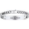PROSTEEL Bracciale Personalizzato in Acciaio Inossidabile Uomo Donna Argento 23cm con Confezione