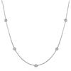 namana Collana Lunga Donna, Catenina Donna in Argento, Oro o Oro Rosa, Collana a Catena per Donna e Ragazza, Catena Lunga con Pietre Zirconi, Collana Donna con Confezione Regalo
