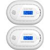 Aroha Safety Pro Rilevatore Monossido di Carbonio - Batteria da 10 Anni - Allarme Monossido di Carbonio, Portatile, Sensore CO - 2 pezzi