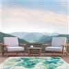 Oriental Weavers® | Tappeto per Esterno ISLA, Trama Petali di Ibisco, Elegante Design, Lavabile e Resistente, Ideale per Terrazzi e Giardini, 100% Polipropilene Gobelin, Dimensioni 100 x 160 cm