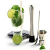 Yoko Design 1238 Kit per Mojito in Acciaio Inossidabile, 21,6 x 17,5 x 5 cm, Colore: Grigio