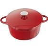 IBILI, Cocotte Tonda Rossa 24 x 11,5 cm, ghisa, Adatta per l'induzione.