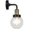 V-TAC LAMPADA DA PARETE A SFERA NERA OPACA IP65 E27 VT-7202BW 8970