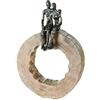 Casablanca modernes Design Casablanca - Scultura - Figura decorativa - Together - Legno di mango/alluminio - Altezza 39 cm